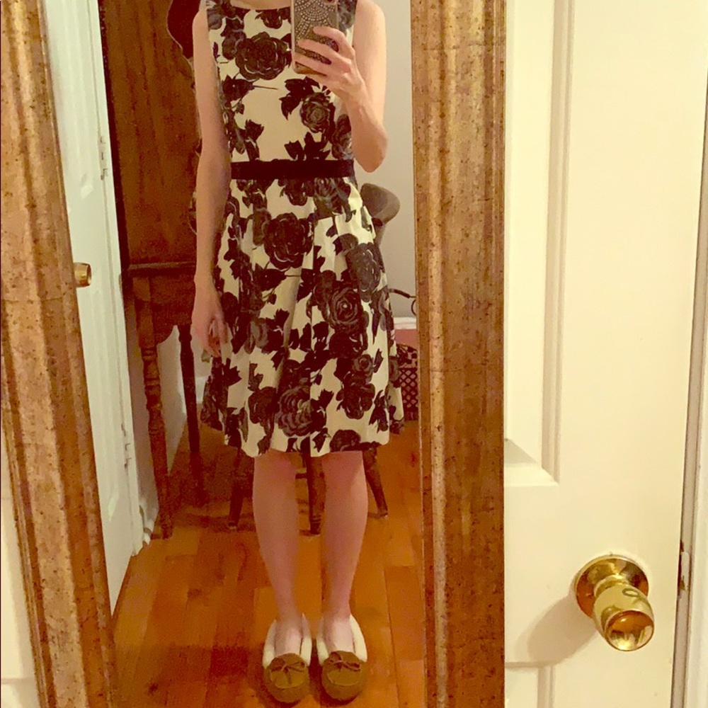 CONSIGNED MILLY Rose Print Tea Dress